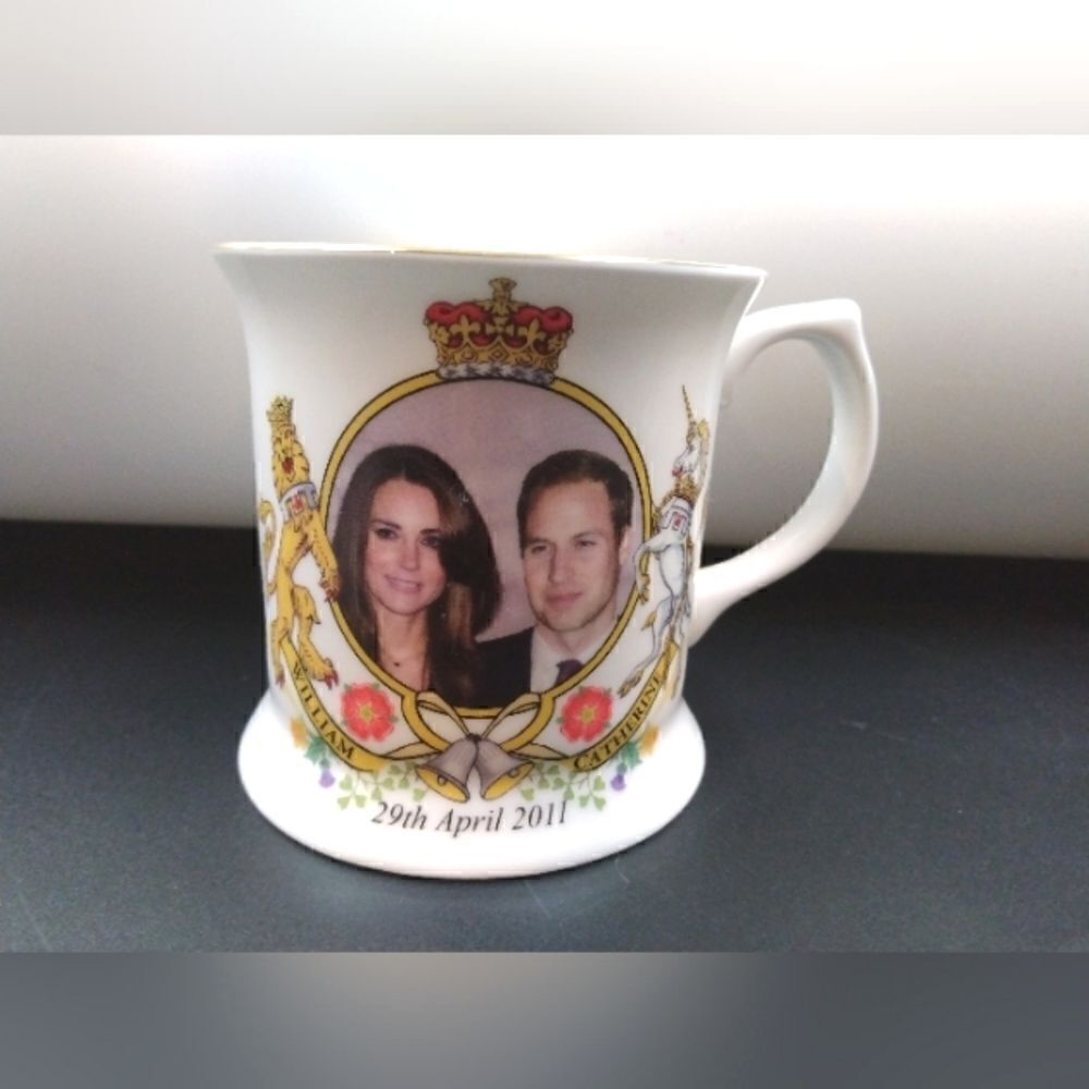 Princess Kate Diana Prince William King Charles Cup & Bowl Staffordshire England - Picture 2 of 14